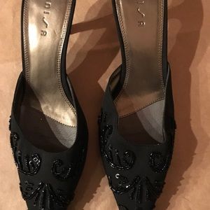 Unisa black beaded shoe